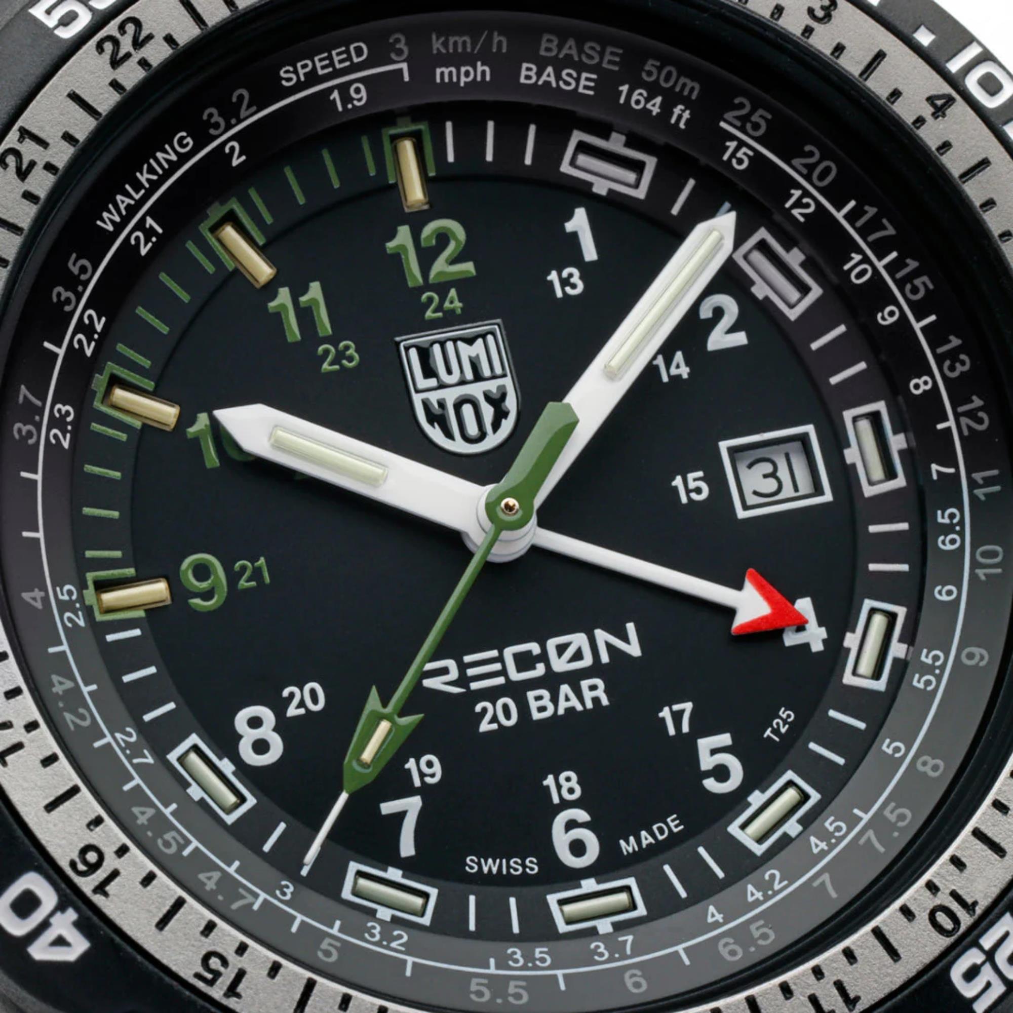 Luminox RECON Nav Spec 46mm Black Dial Rubber Mens Quartz Watch XL.8837.2