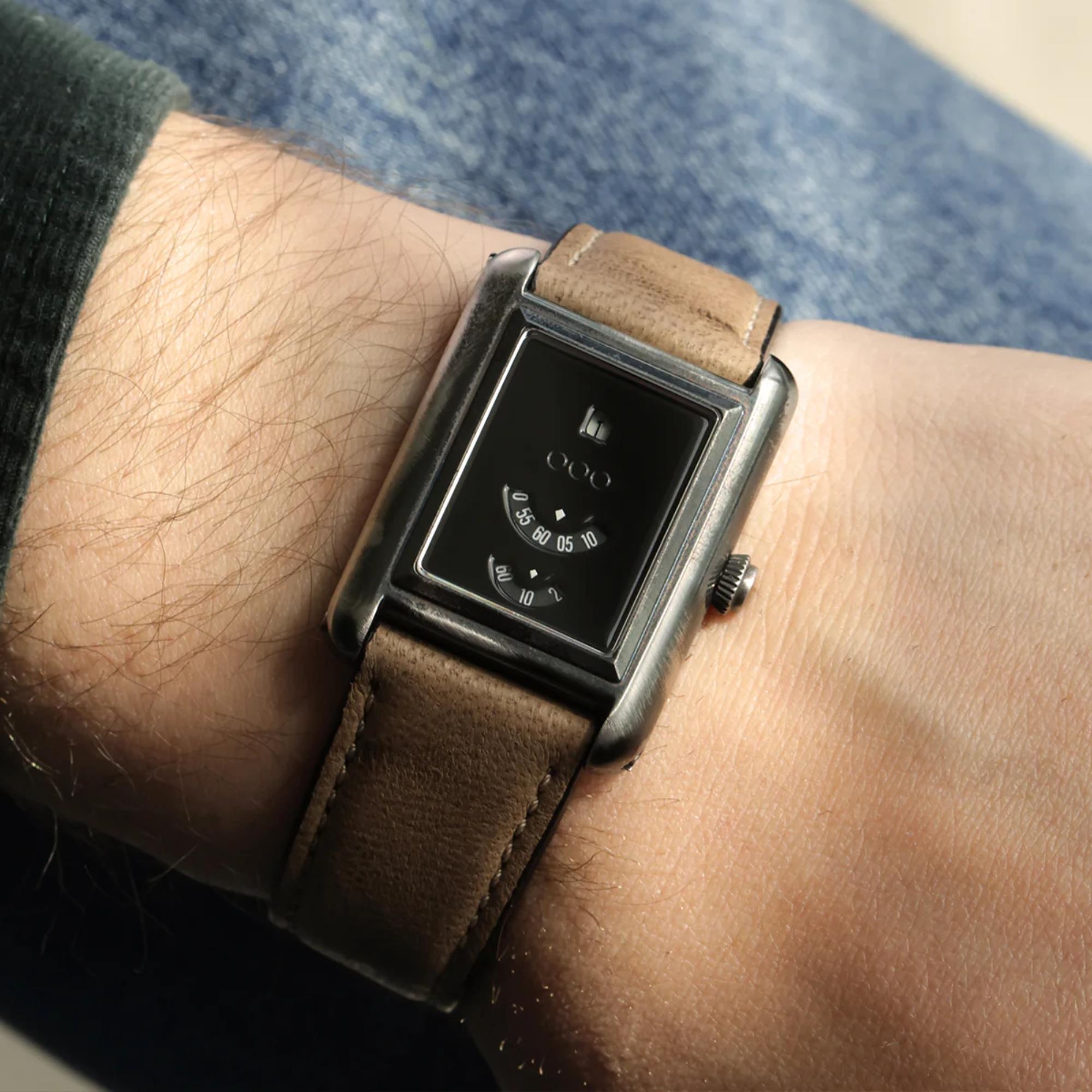 Out of Order Forma Venti F20BLK.OOO on-wrist front view lifestyle shot