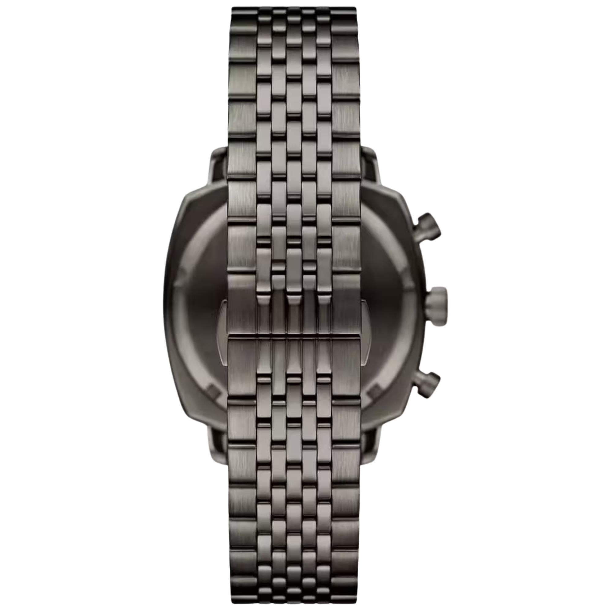Emporio Armani Carlo 40mm Chronograph Blue Dial Steel Mens Quartz Watch AR11726