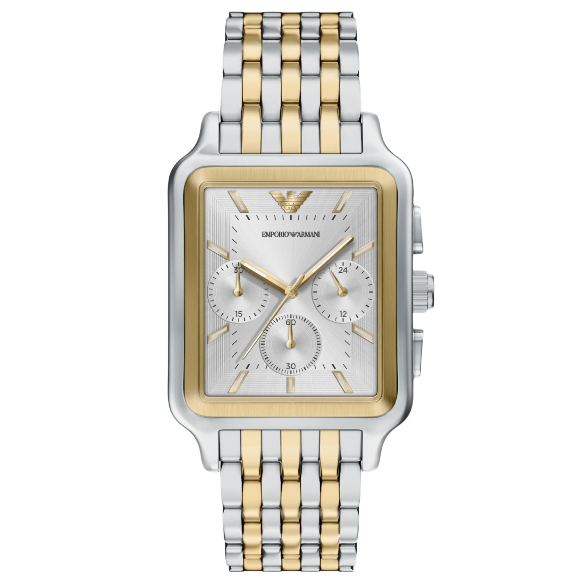 Emporio Armani Diego 38mm Chronograph Silver Dial Steel Mens Quartz Watch AR11752
