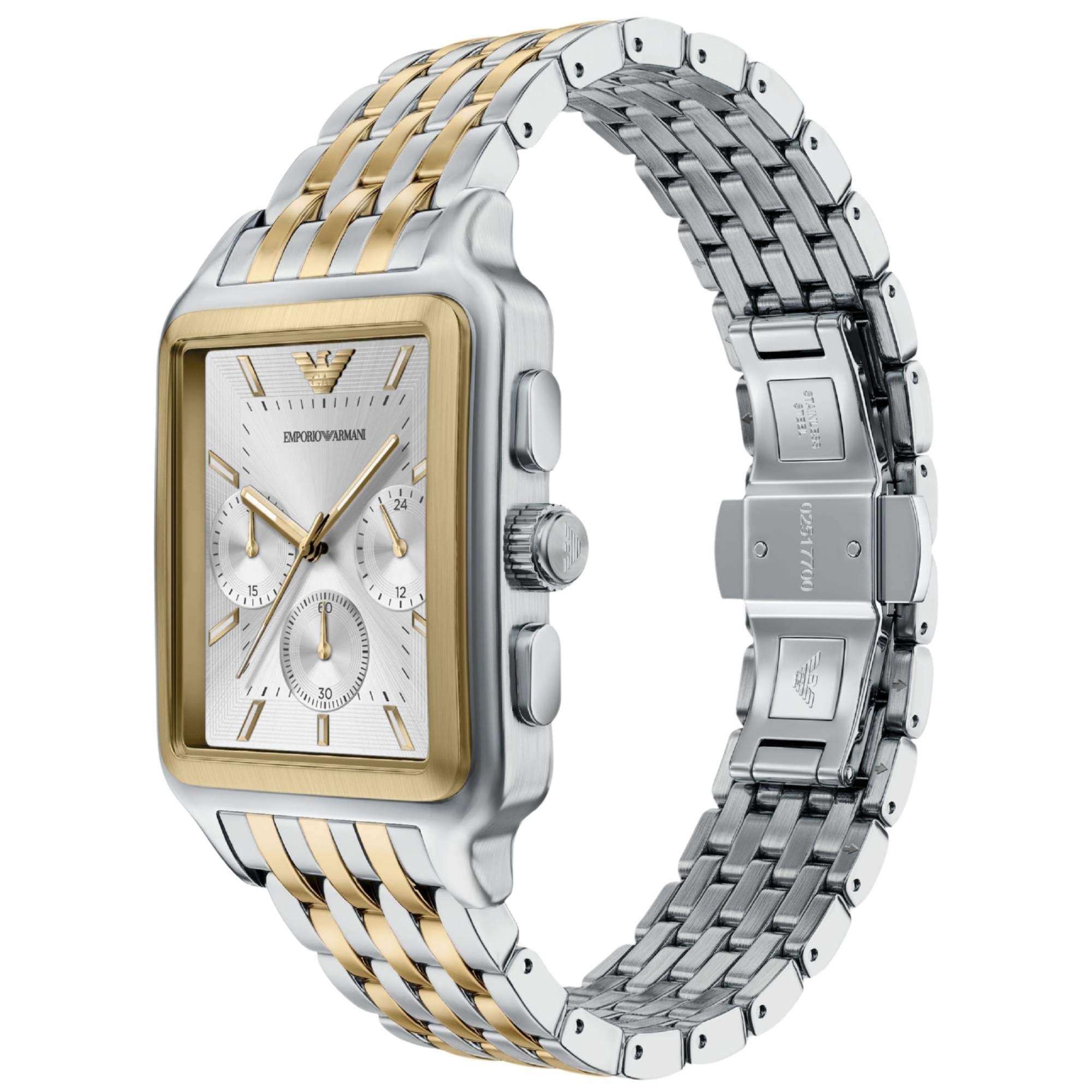 Emporio Armani Diego 38mm Chronograph Silver Dial Steel Mens Quartz Watch AR11752