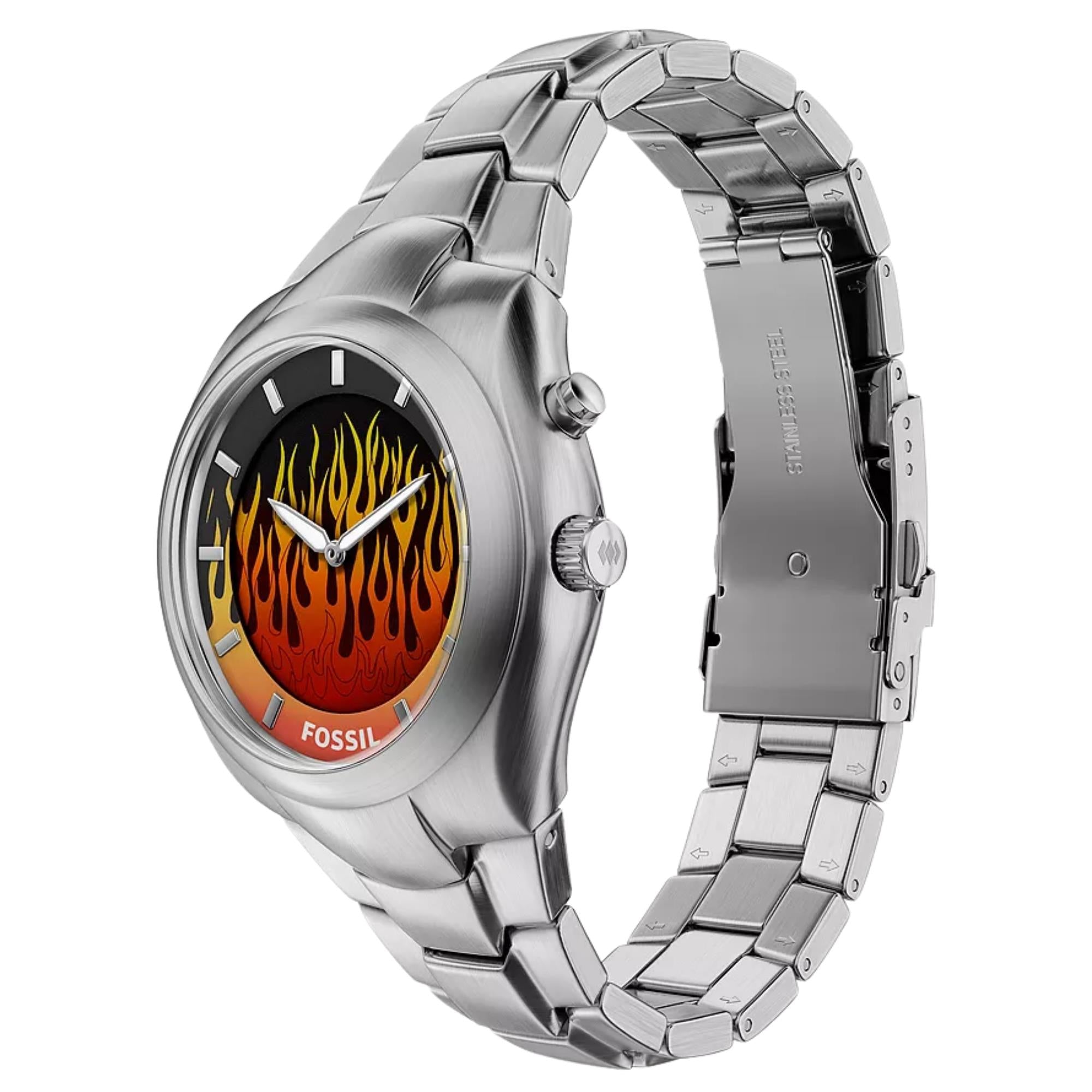 Fossil Y2K Big Tic 40mm Limited Edition Digital Steel Quartz Watch LE1230