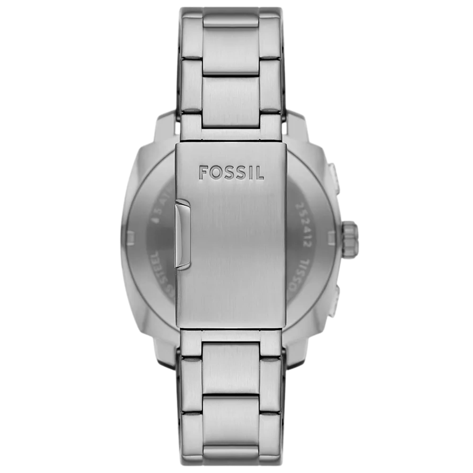Fossil Machine 44mm Chronograph Blue Dial Steel Mens Quartz Watch FS6096