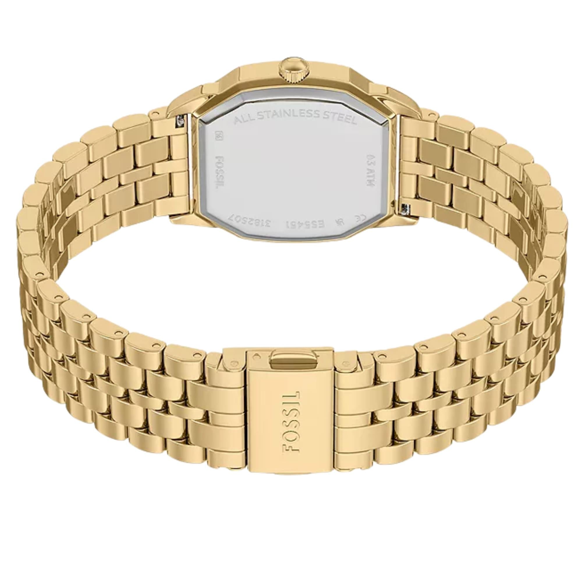 Fossil Harlow 27mm Green Dial Steel Ladies Quartz Watch ES5451