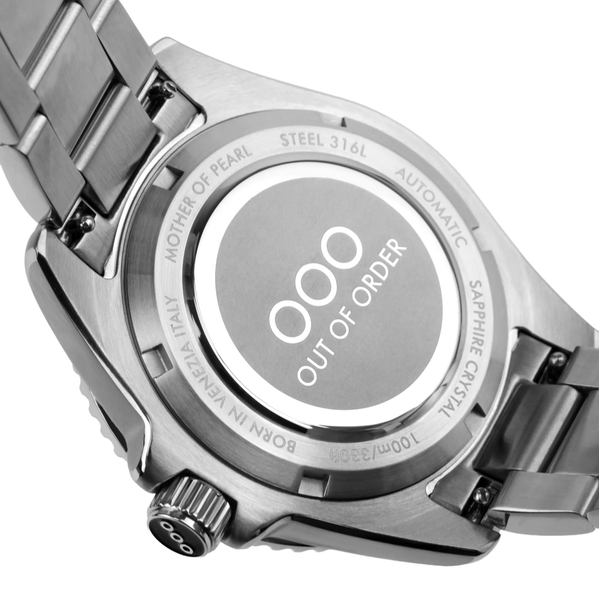 Out of Order Casanova 38mm Rialto Ember Mother of Pearl Steel Mens Automatic Watch OOO.001-38.AR