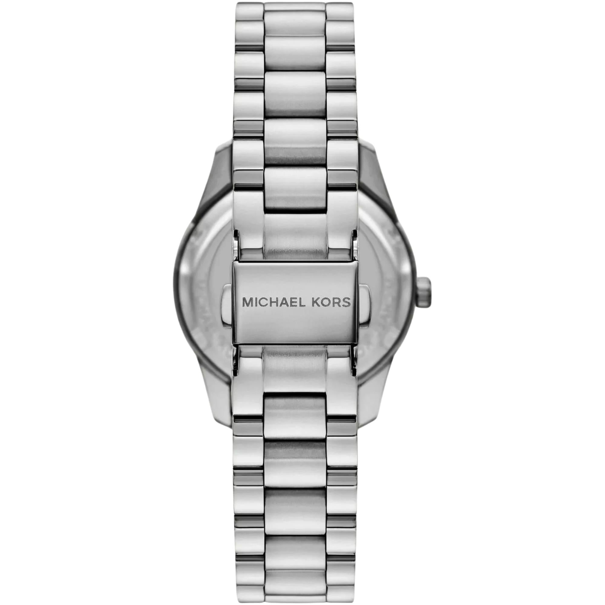 Michael Kors Lexington 33mm Chronograph Silver Dial Steel Ladies Quartz Watch MK4979