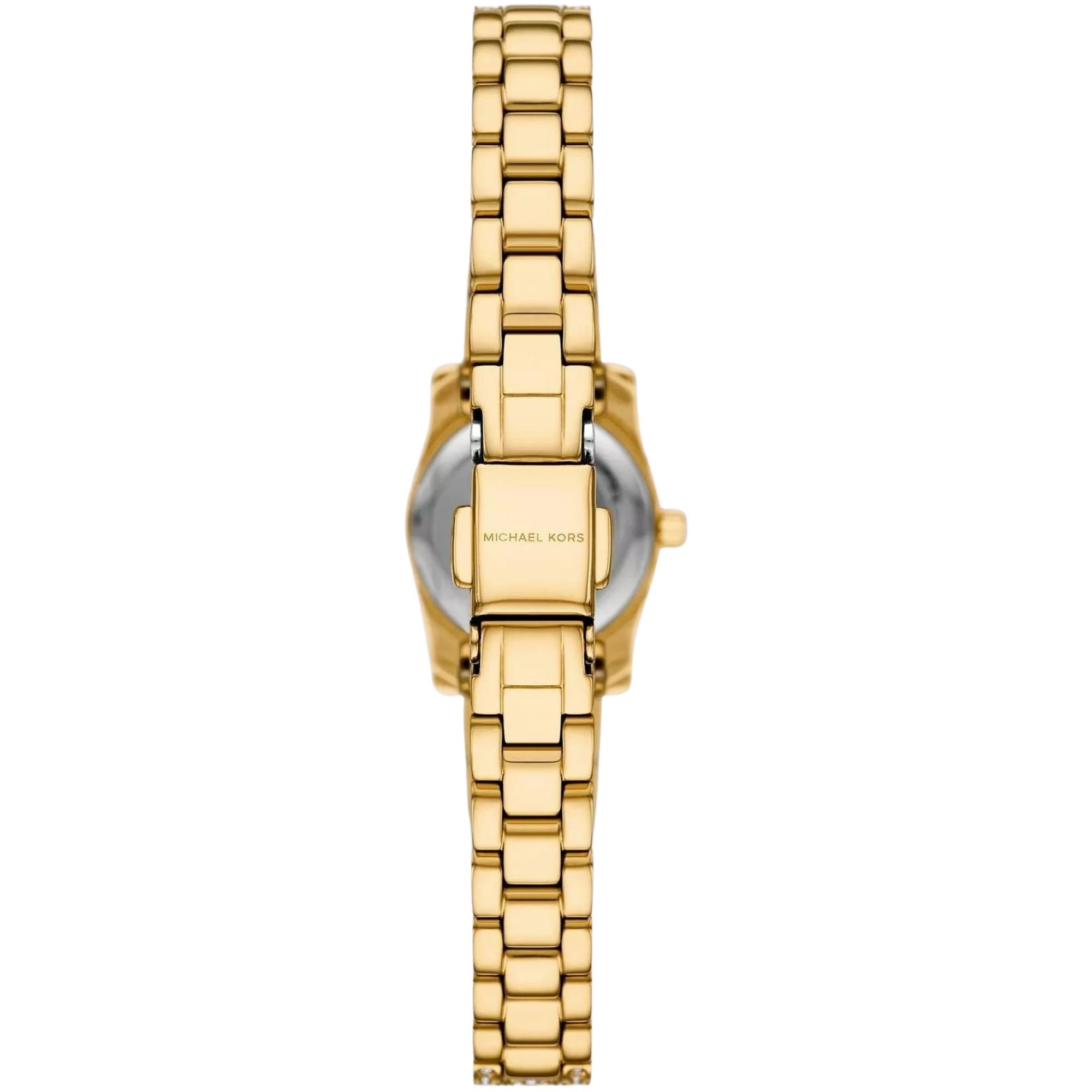 Michael Kors Lexington 19mm Gold Dial Steel Ladies Quartz Watch MK4980