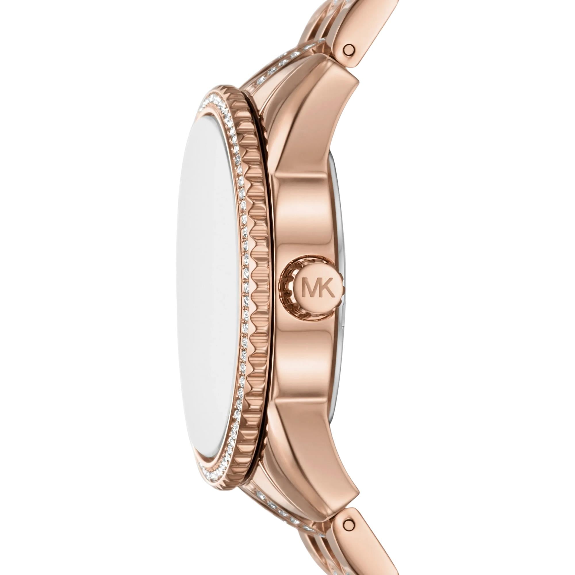 Michael Kors Bryant 35mm Rose Gold Dial Steel Ladies Quartz Watch MK7541