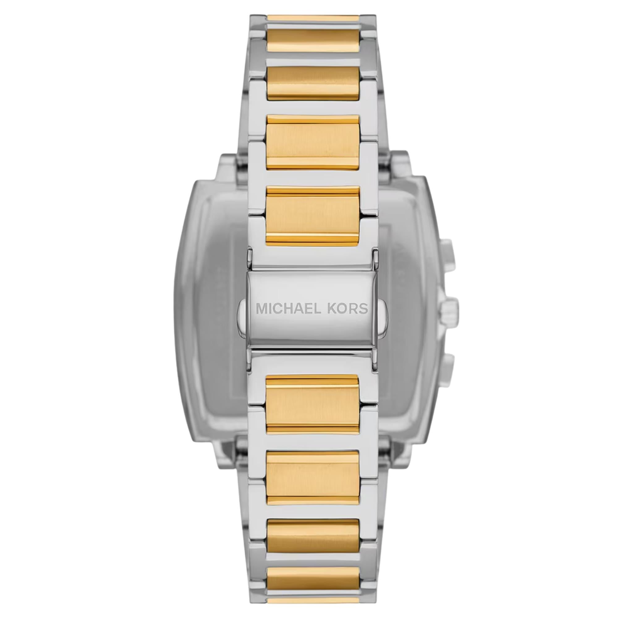 Michael Kors Rhys 40mm Chronograph White Dial Steel Mens Quartz Watch MK9240