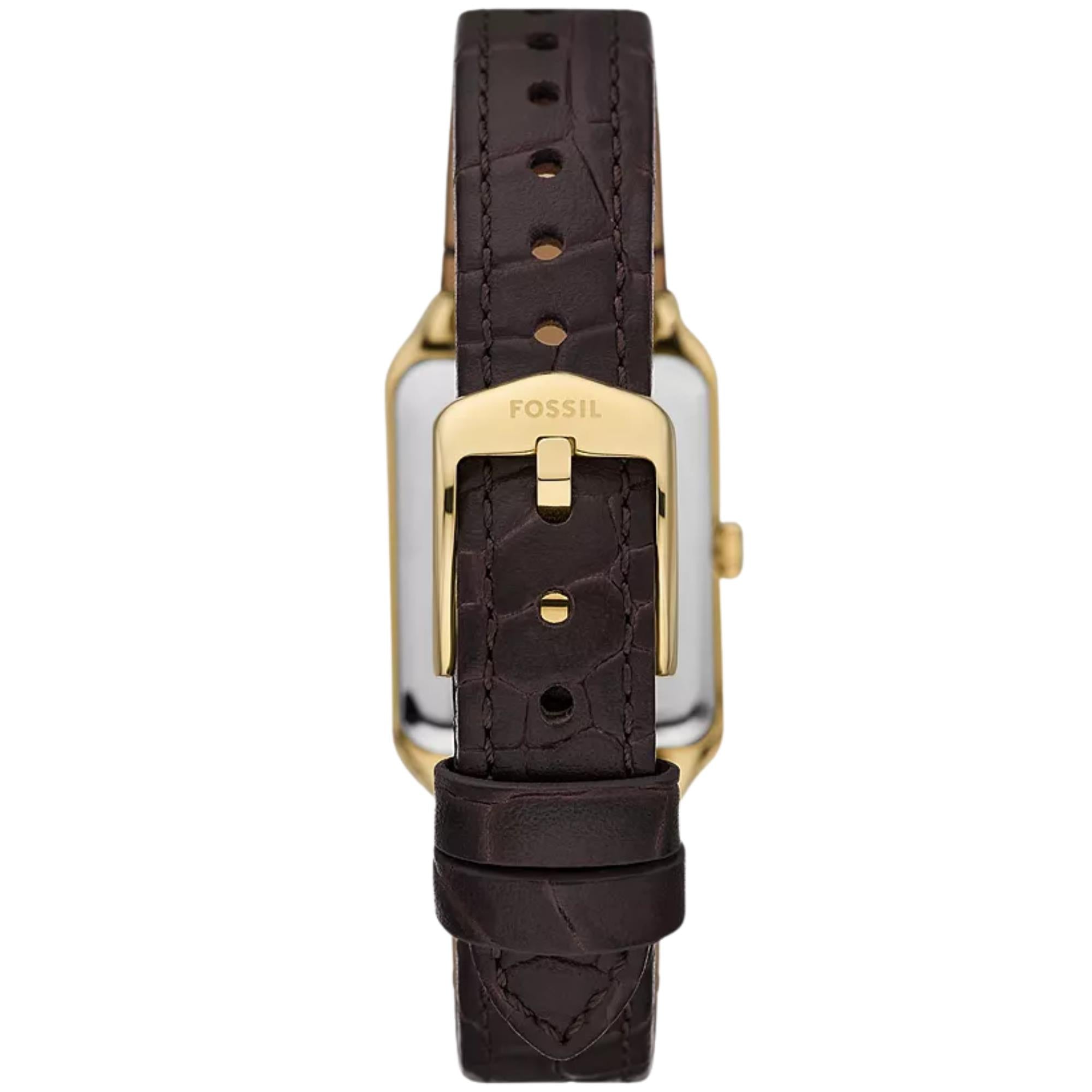 Fossil Raquel 23mm Brown Dial Leather Ladies Quartz Watch ES5367