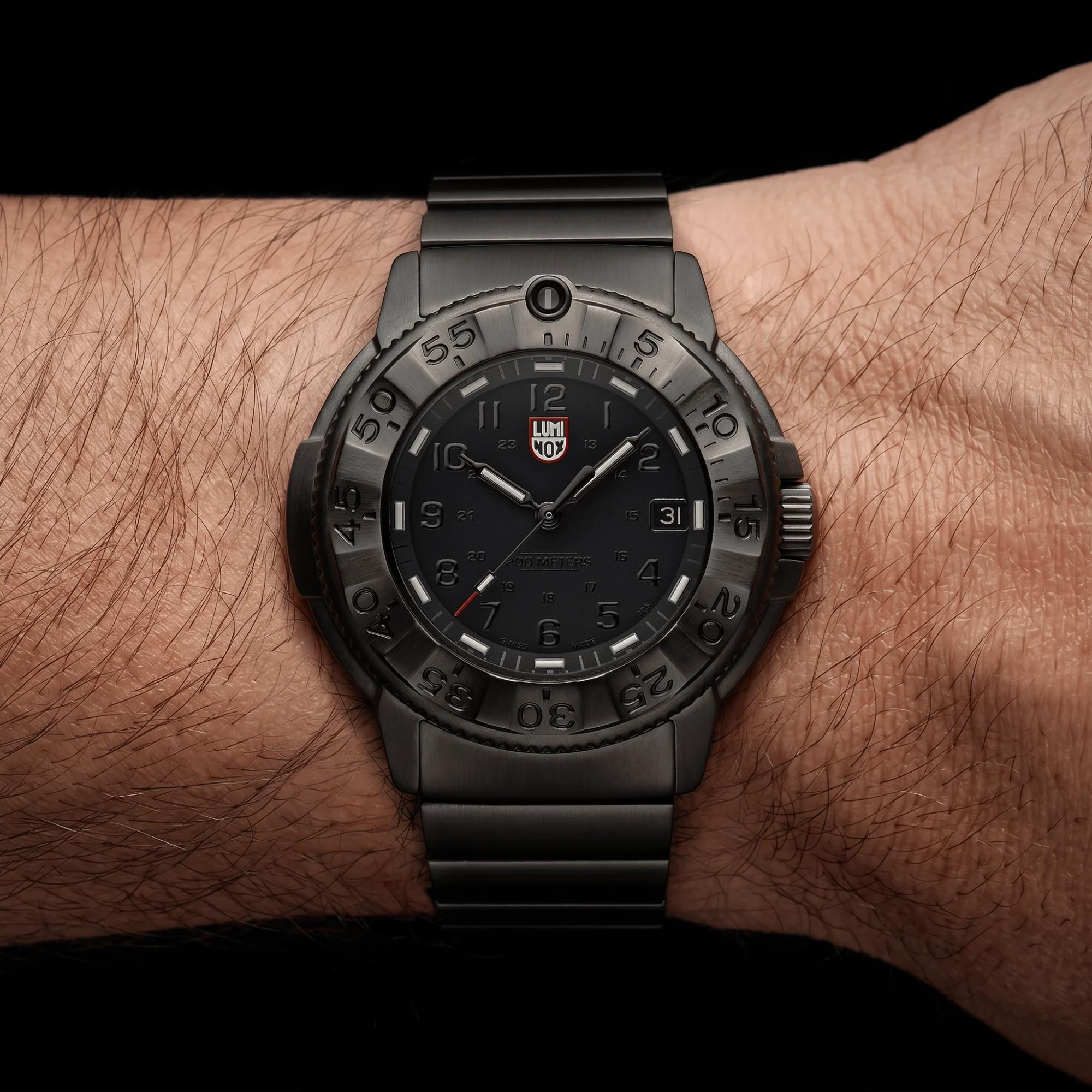 Luminox Navy Seal Foundation 43mm Black Dial Steel Mens Quartz Watch XS.3228.NSF