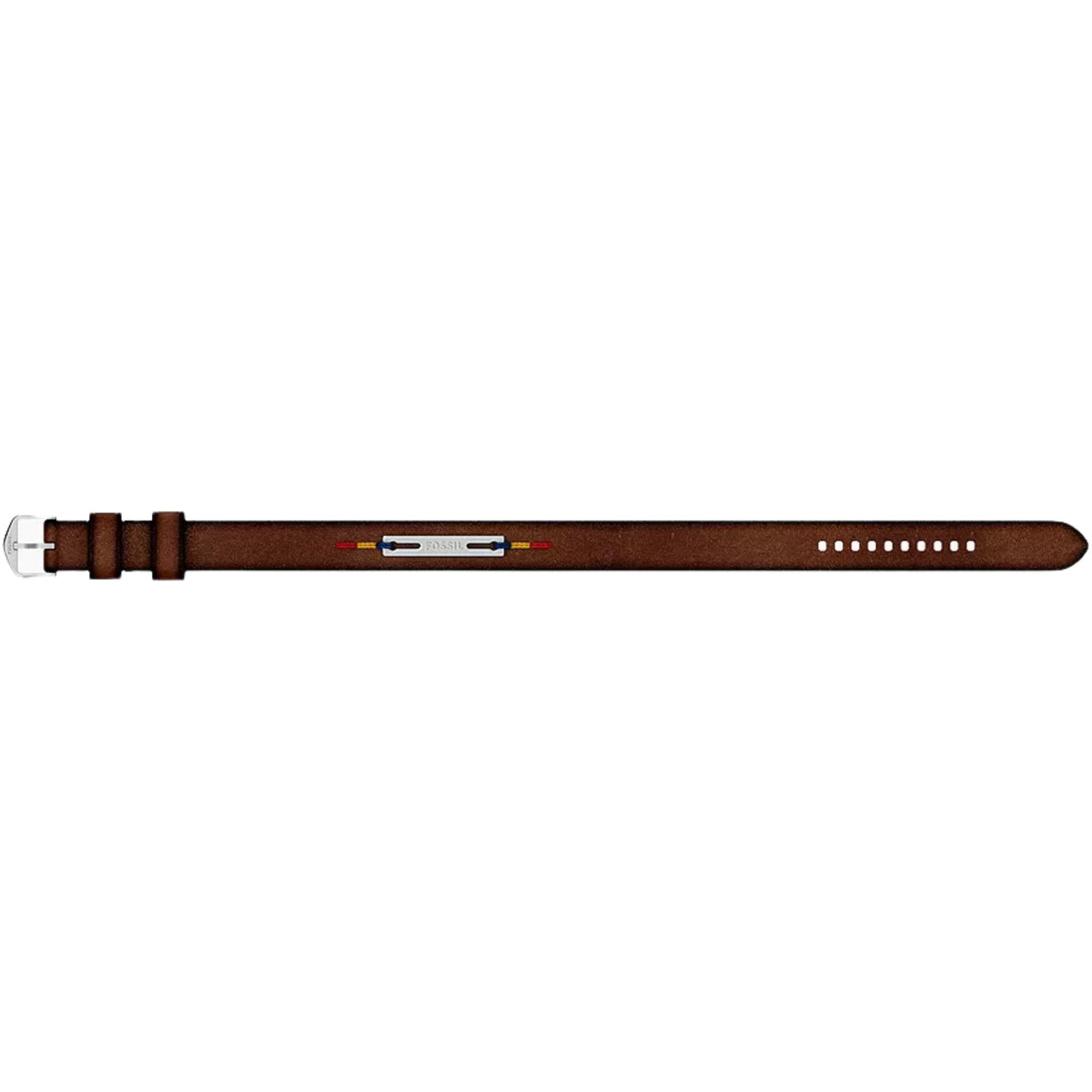Fossil Everett Topstitch Brown Leather Strap Mens Bracelet JF05025040