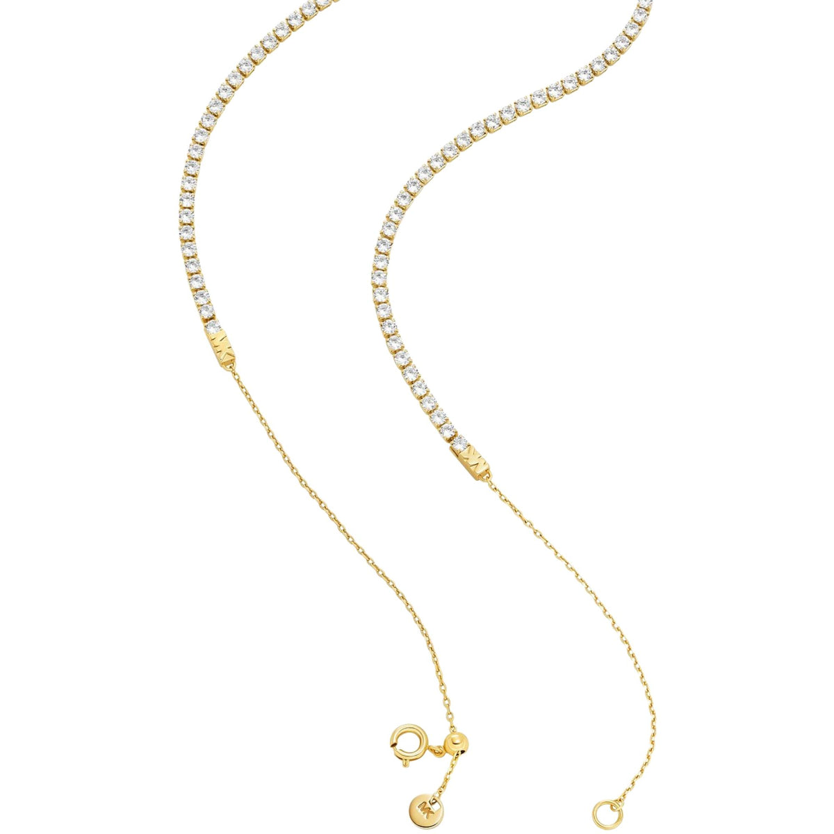 Michael Kors Brilliance Gold Pavé Ladies Tennis Necklace MKJ8649710