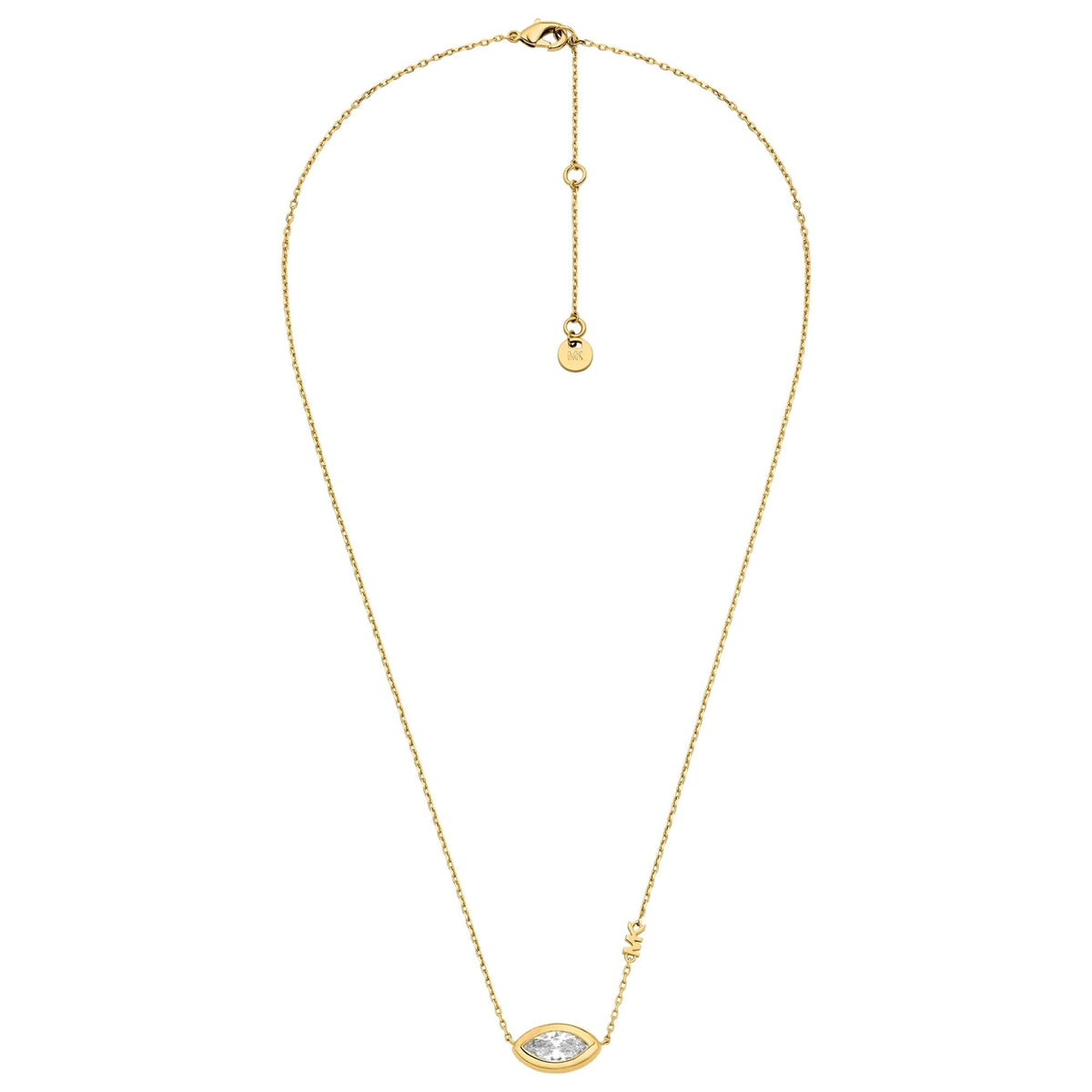 Michael Kors Brilliance Gold Marquise Cubic Zirconia Ladies Pendant Necklace MKJ8676710