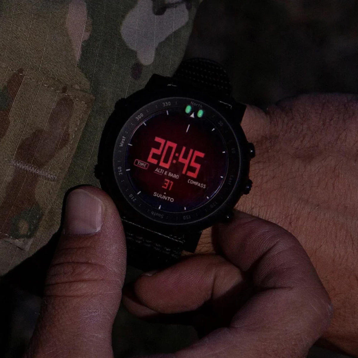 Suunto Core Alpha 49.5mm Digital Stealth Textile Outdoor Watch SS050504000