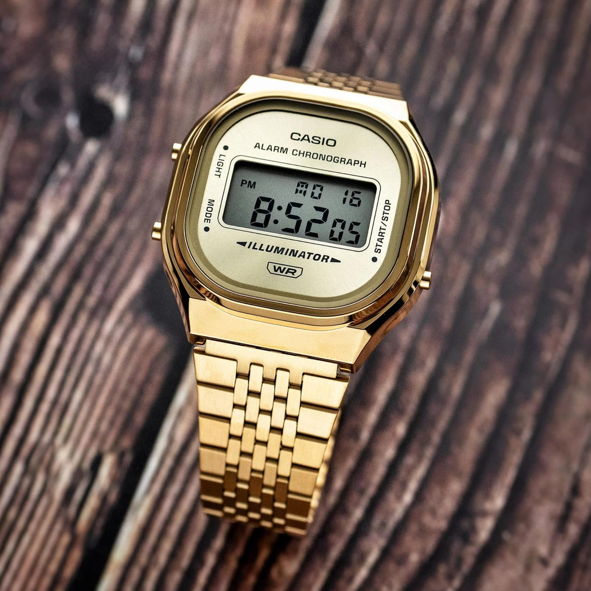 Casio Vintage 37mm Digital Steel Quartz Watch A140WEG-9AEF
