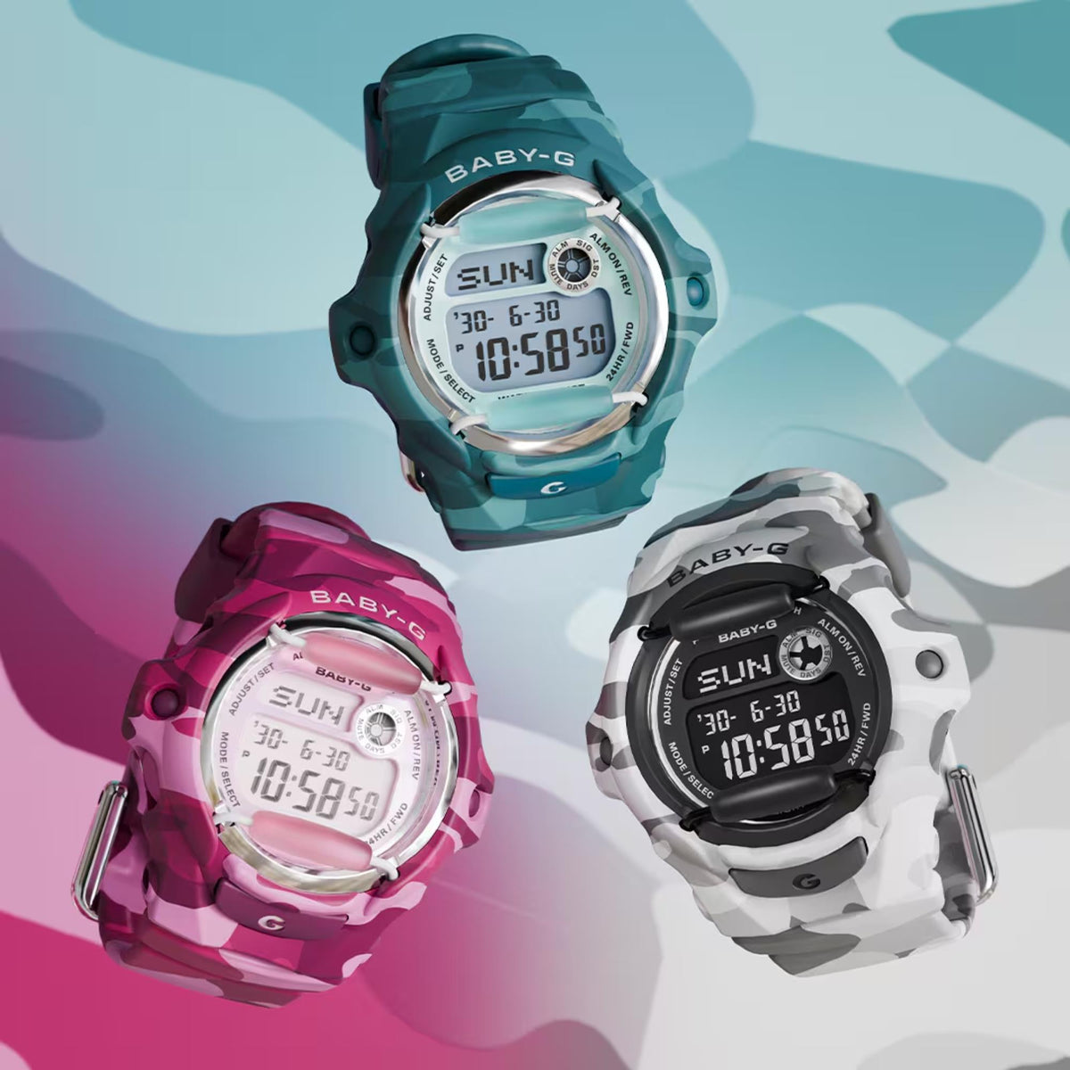 Casio Baby-G BG-169 Series 42.5mm Digital Resin Ladies Quartz Watch BG-169CMB-8ER