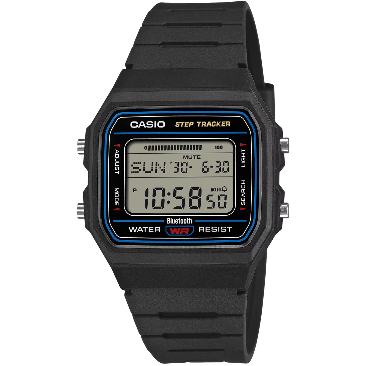 Casio Timeless 38mm Digital Resin Quartz Watch F-B100W-1AEF