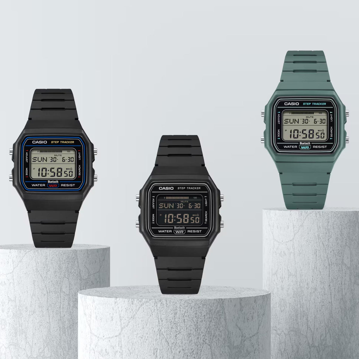 Casio Timeless 38mm Digital Resin Quartz Watch F-B100W-1AEF
