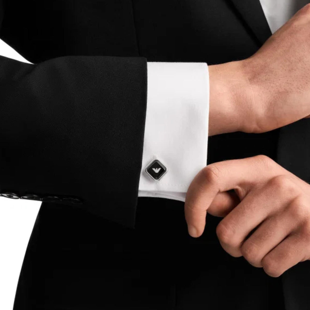 Emporio Armani Eagle Logo Blue Steel Mens Cufflinks EGS3385040