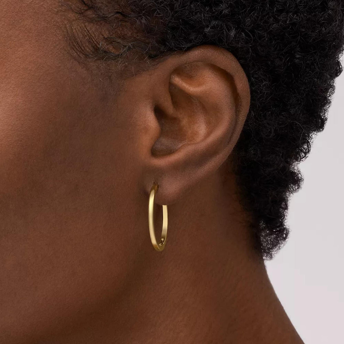 Fossil Ellis Gold Steel Ladies Hoop Earrings JF04638710