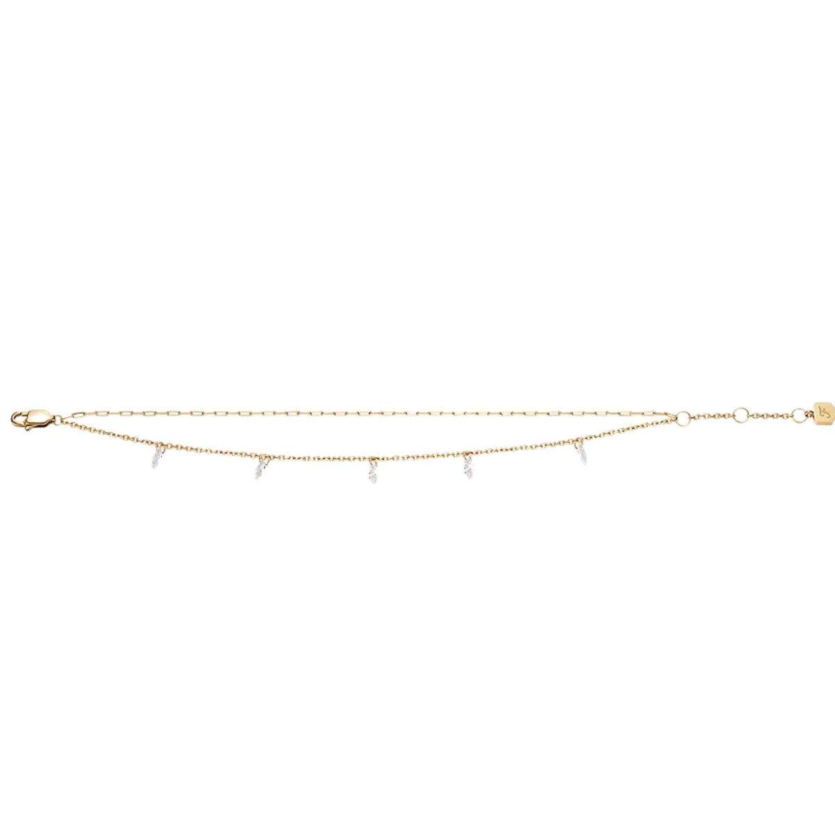 Fossil Ellis Shaky Glitz Gold Steel Ladies Bracelet JF04895710
