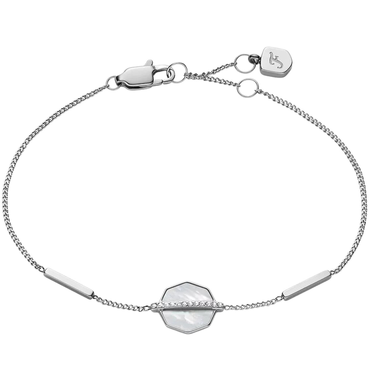 Fossil Merrit Timeless Mother of Pearl Steel Ladies Bracelet JF04910040