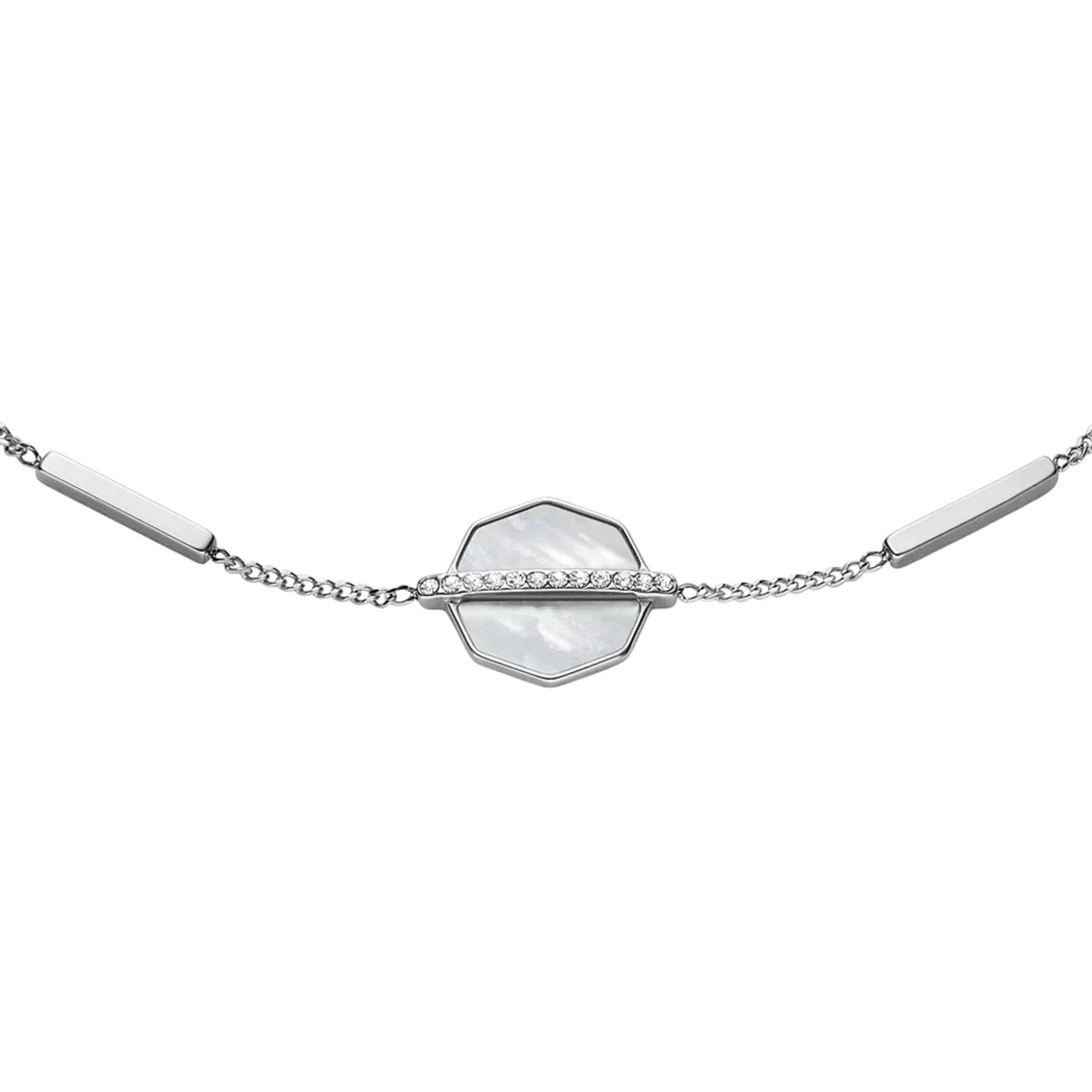 Fossil Merrit Timeless Mother of Pearl Steel Ladies Bracelet JF04910040