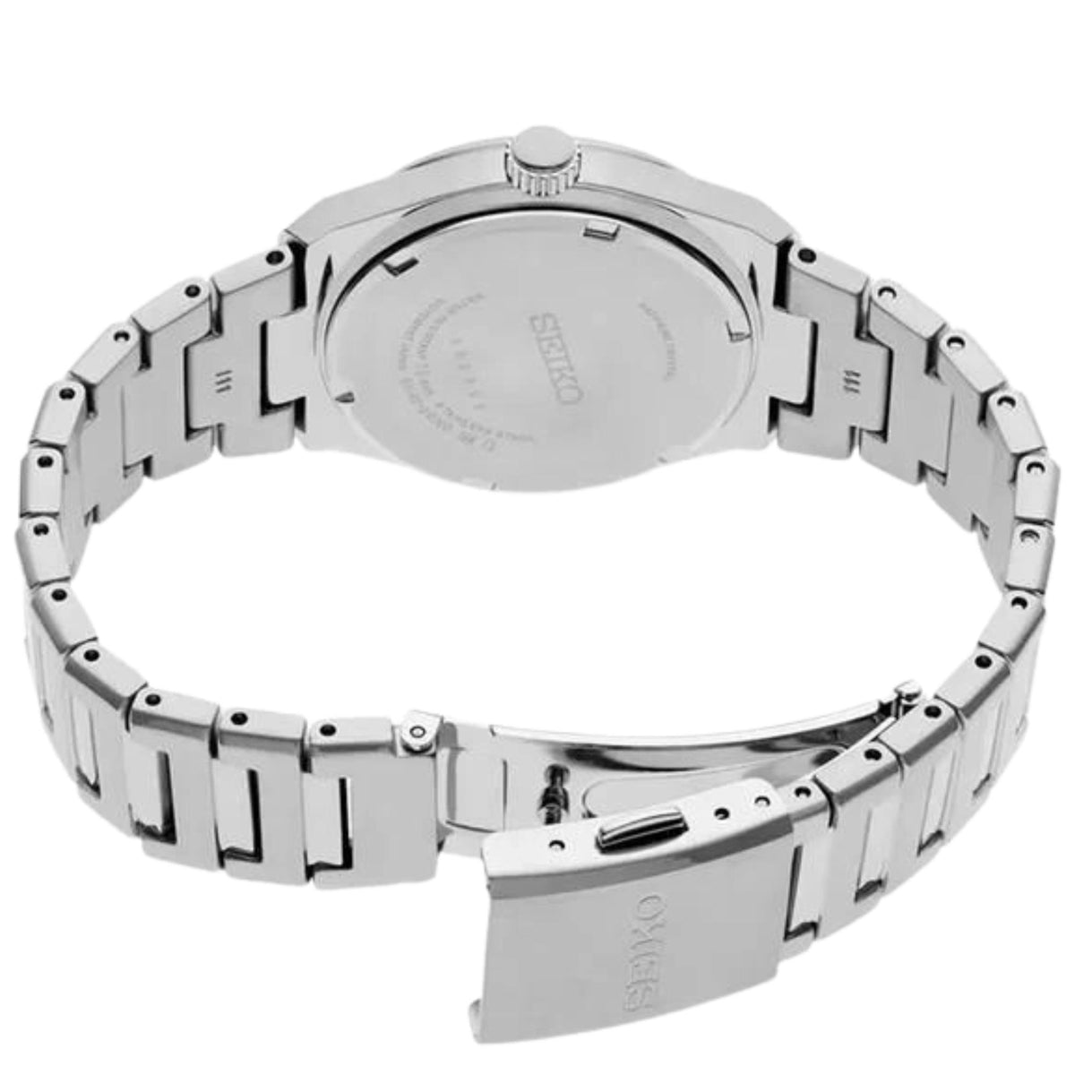 Seiko Essentials 34mm White Dial Steel Ladies Quartz Watch SUR573P1