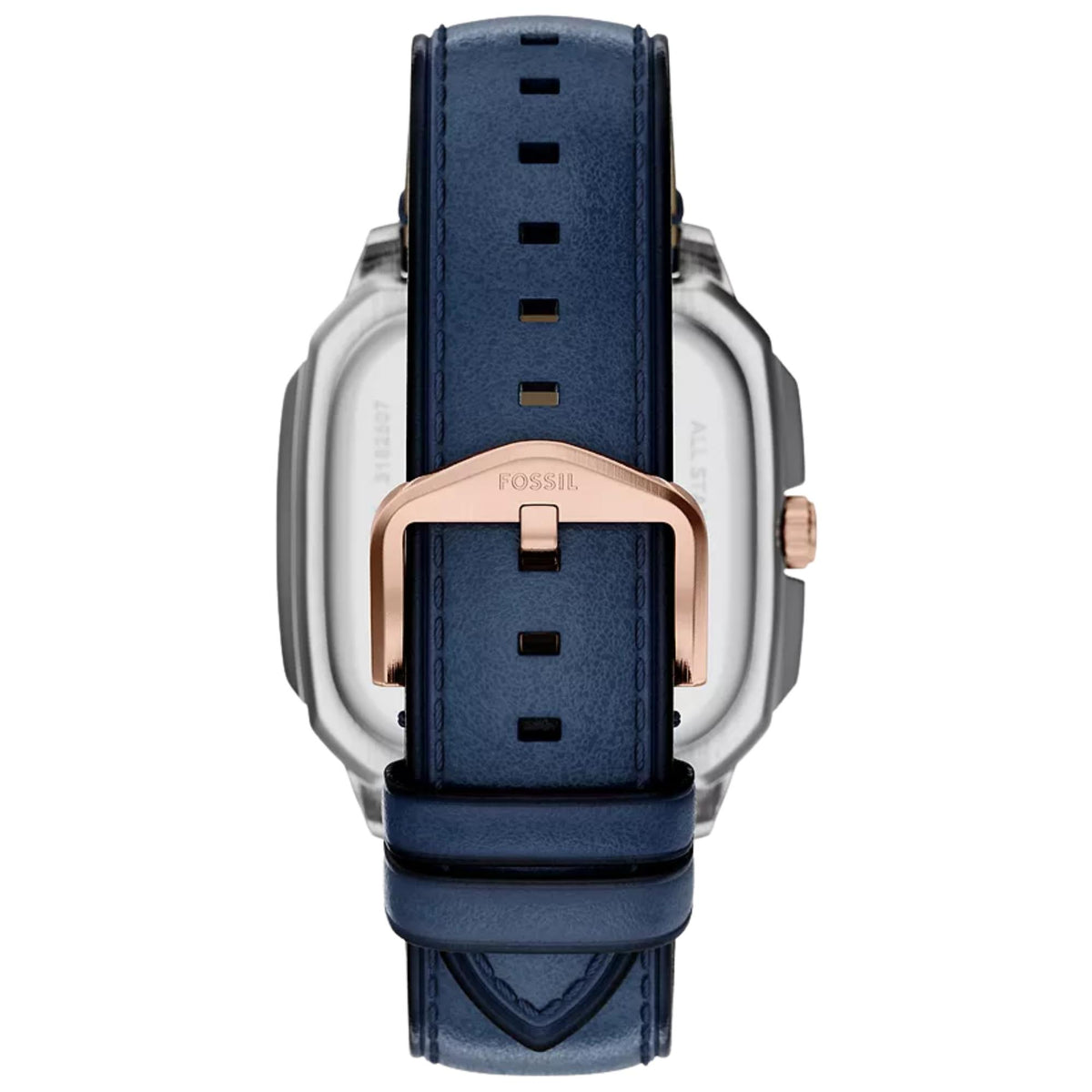 Fossil Crosby 42mm Blue Dial Leather Mens Quartz Watch FS6149