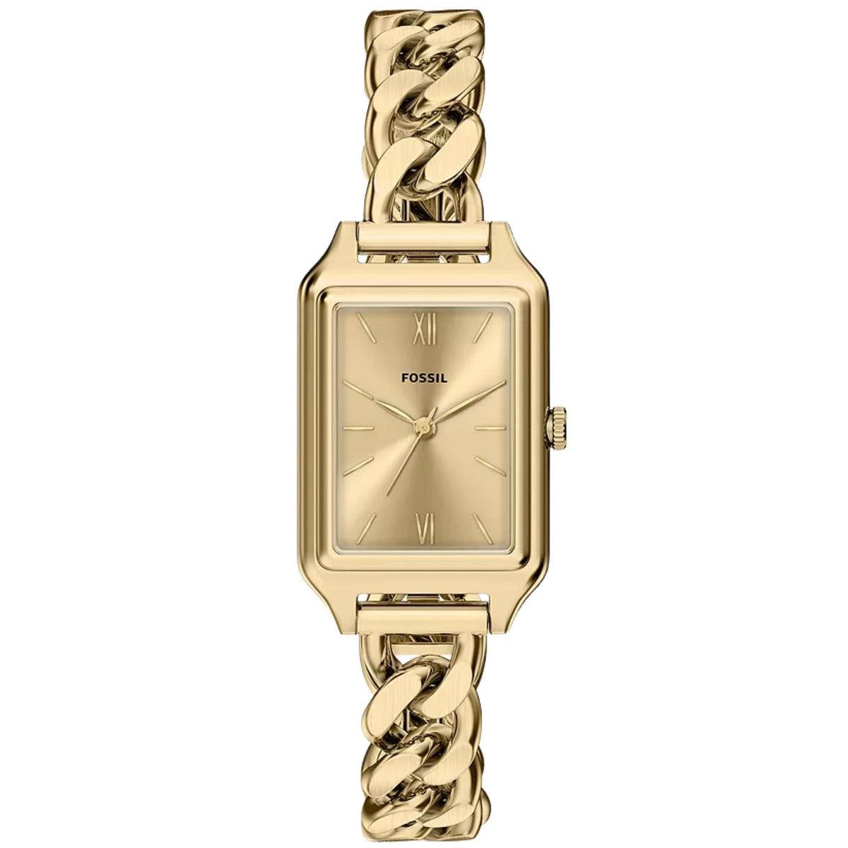 Fossil Raquel 23mm Gold Dial Steel Ladies Quartz Watch ES5478