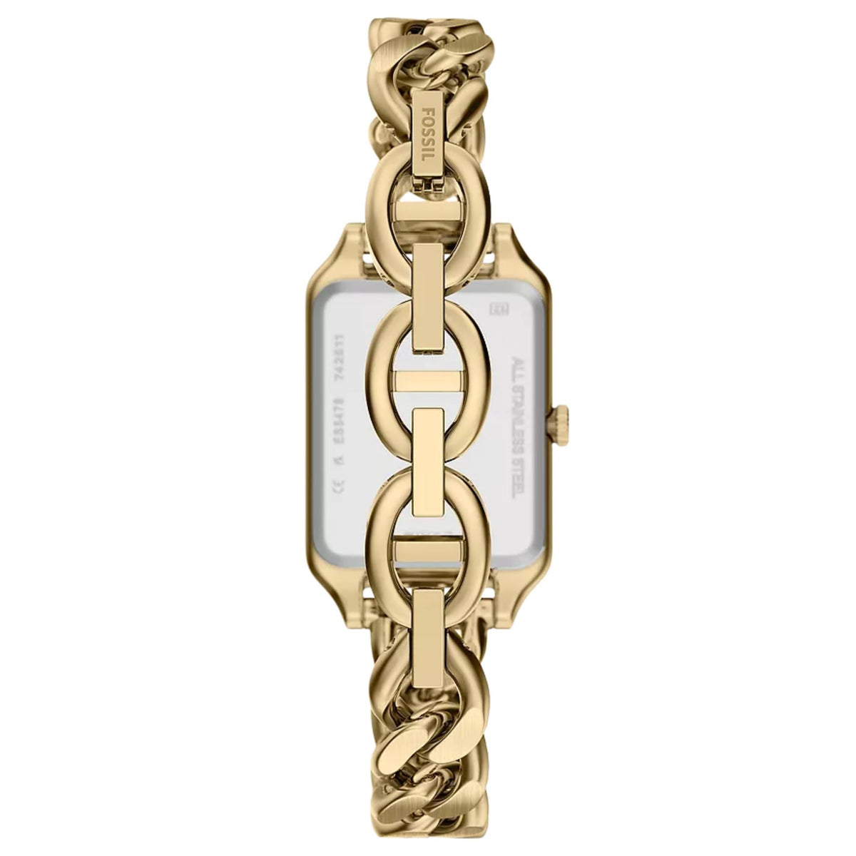 Fossil Raquel 23mm Gold Dial Steel Ladies Quartz Watch ES5478