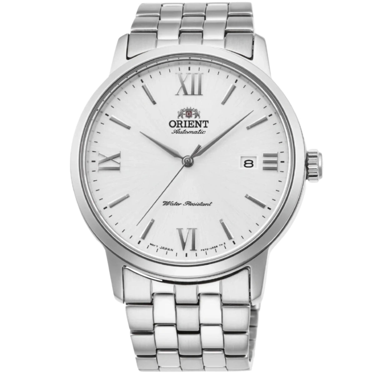 Orient Symphony 41mm White Dial Steel Mens Automatic Watch RA-AC0F10S30B