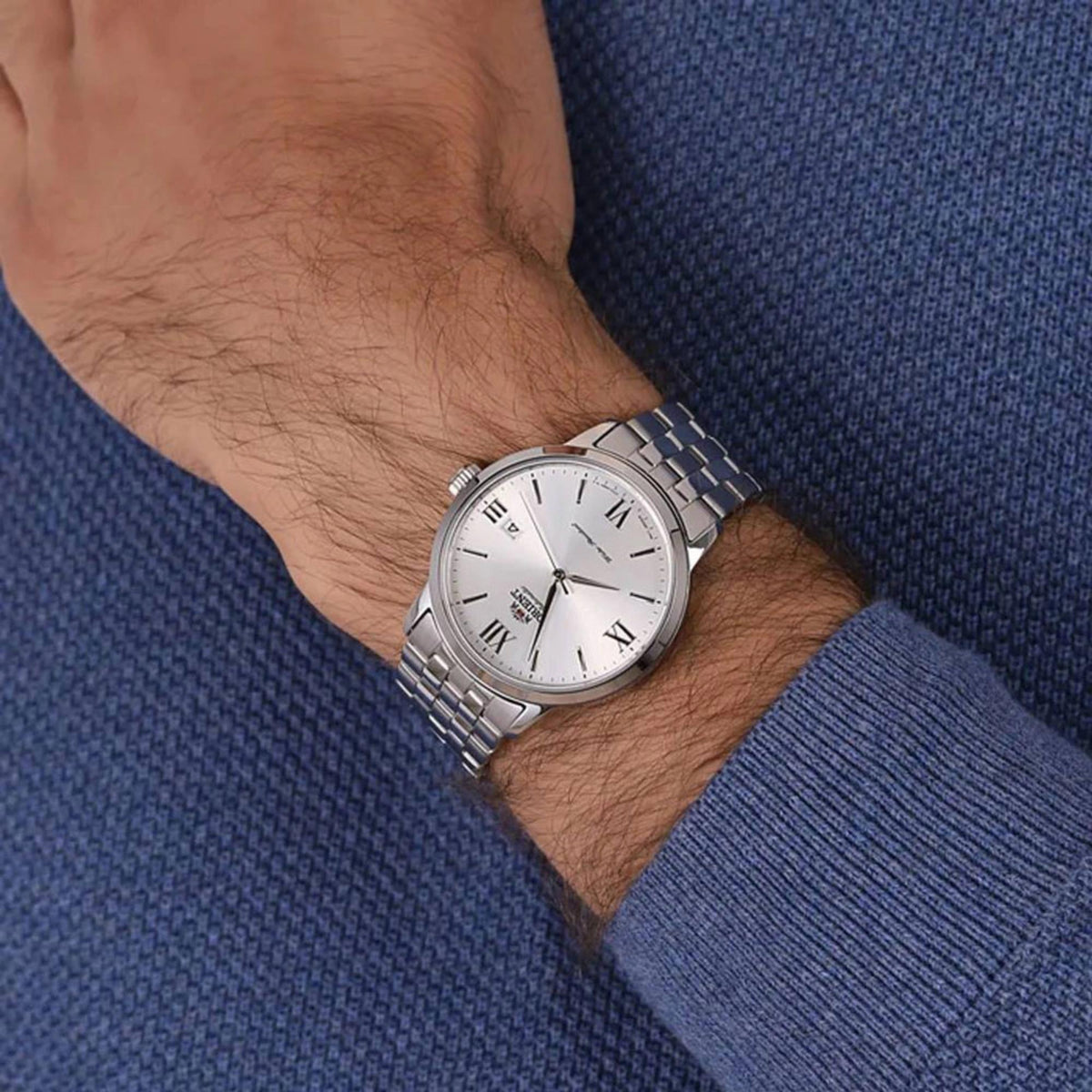 Orient Symphony 41mm White Dial Steel Mens Automatic Watch RA-AC0F10S30B