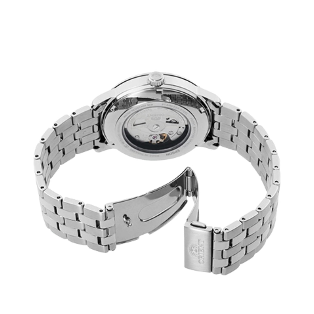 Orient Symphony 41mm White Dial Steel Mens Automatic Watch RA-AC0F10S30B