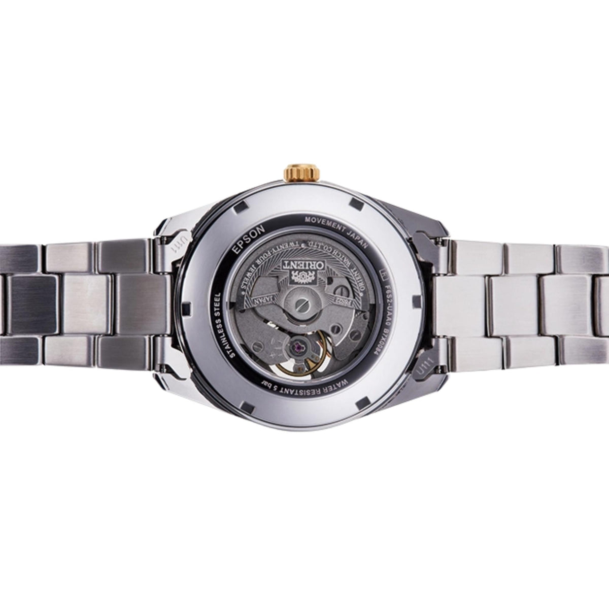 Orient Stretto 'Semi Skeleton' 41mm White Dial Steel Mens Automatic Watch RA-AR0001S30B