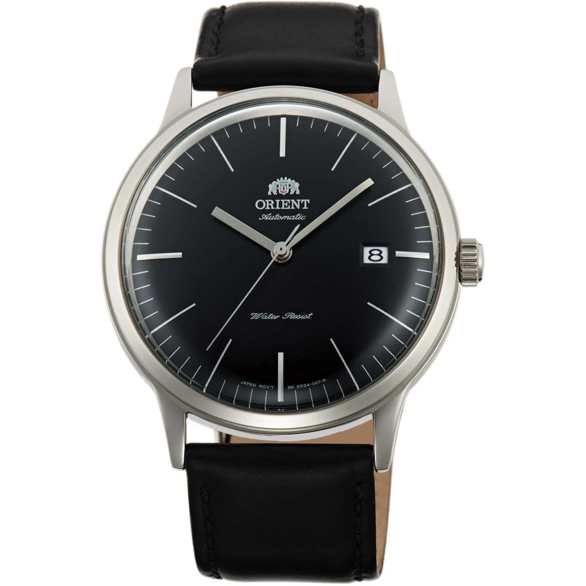 Orient Bambino 40mm Black Dial Leather Mens Automatic Watch TAC0000DB0