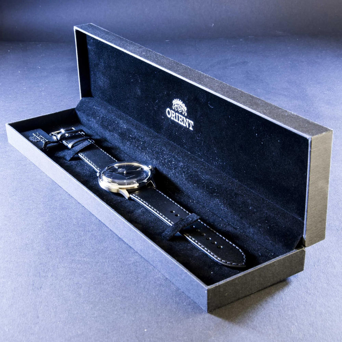 Orient Bambino 40mm Black Dial Leather Mens Automatic Watch TAC0000DB0