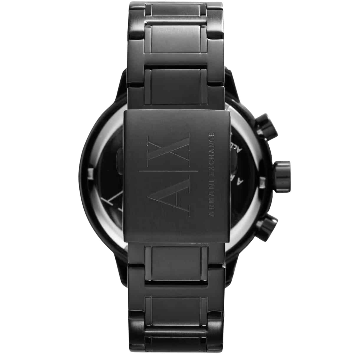 Armani Exchange ATLC 49mm Chronograph Black Dial Steel Mens Quartz Watch AX1277