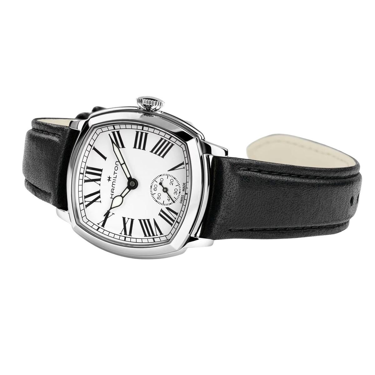 Hamilton American Classic Cushion 30mm White Dial Leather Manual-Wind Watch H36109710