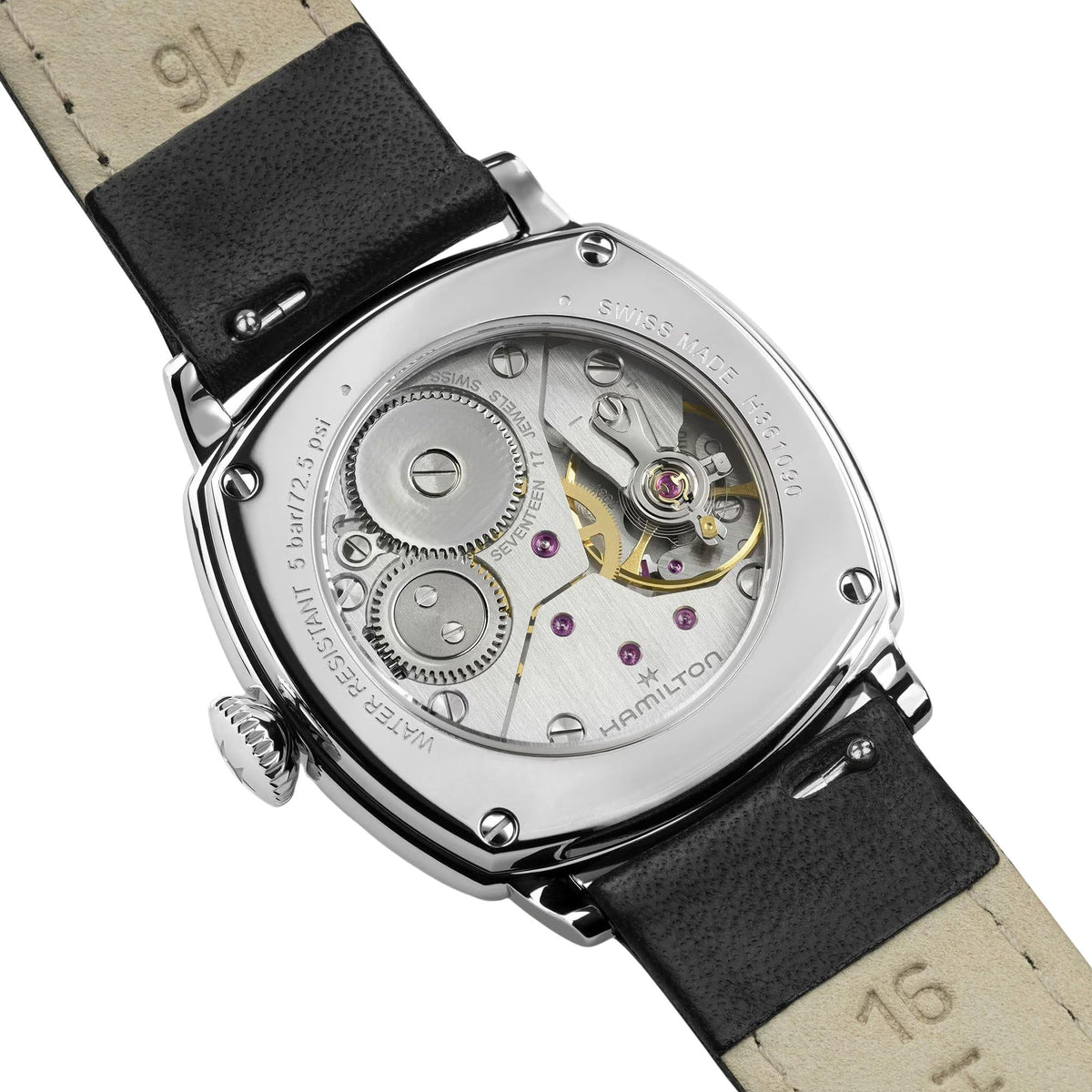 Hamilton American Classic Cushion 30mm White Dial Leather Manual-Wind Watch H36109710