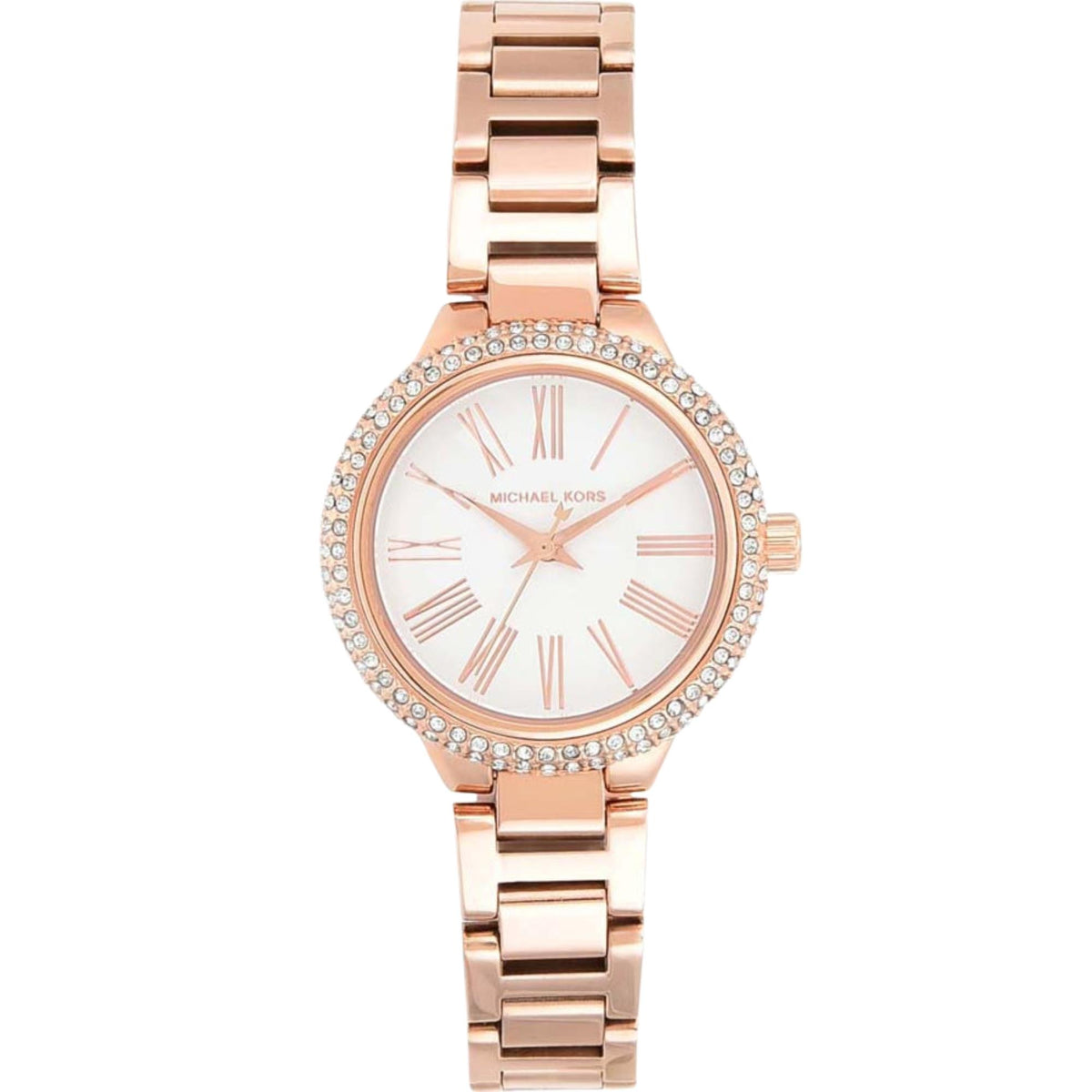 Michael Kors Taryn 25mm Mother of Pearl Dial Rose Gold-Tone Steel Ladies Quartz Watch and Bracelet Gift Set MK3858