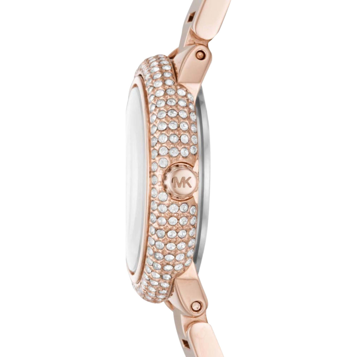Michael Kors Taryn 25mm Mother of Pearl Dial Rose Gold-Tone Steel Ladies Quartz Watch and Bracelet Gift Set MK3858