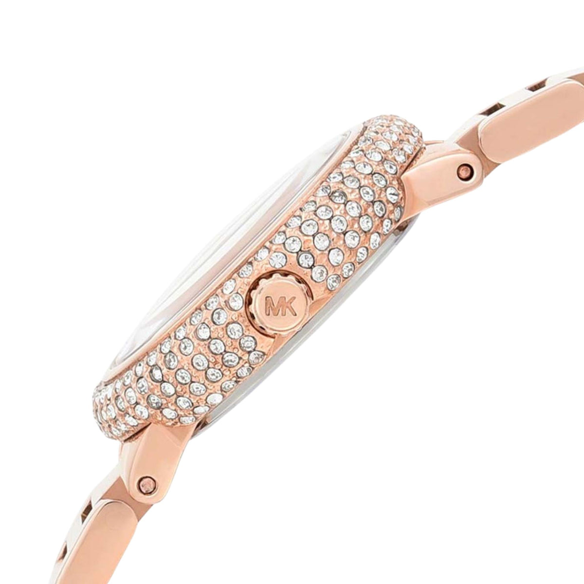 Michael Kors Taryn 25mm Mother of Pearl Dial Rose Gold-Tone Steel Ladies Quartz Watch and Bracelet Gift Set MK3858