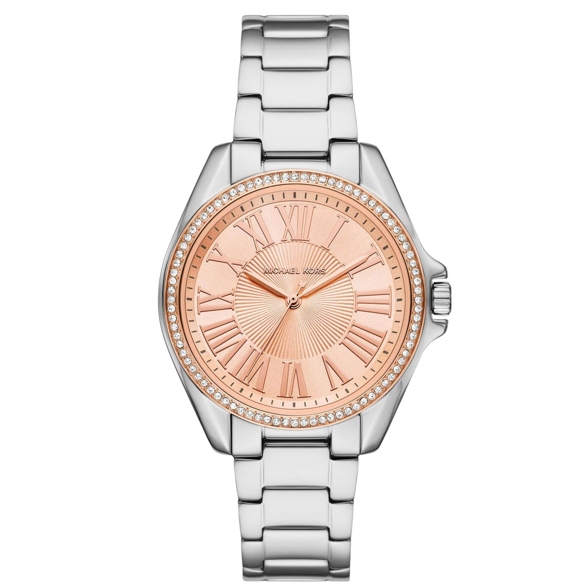 Michael Kors Kaycie Pavé 39mm Rose Gold Dial Steel Ladies Quartz Watch MK4854