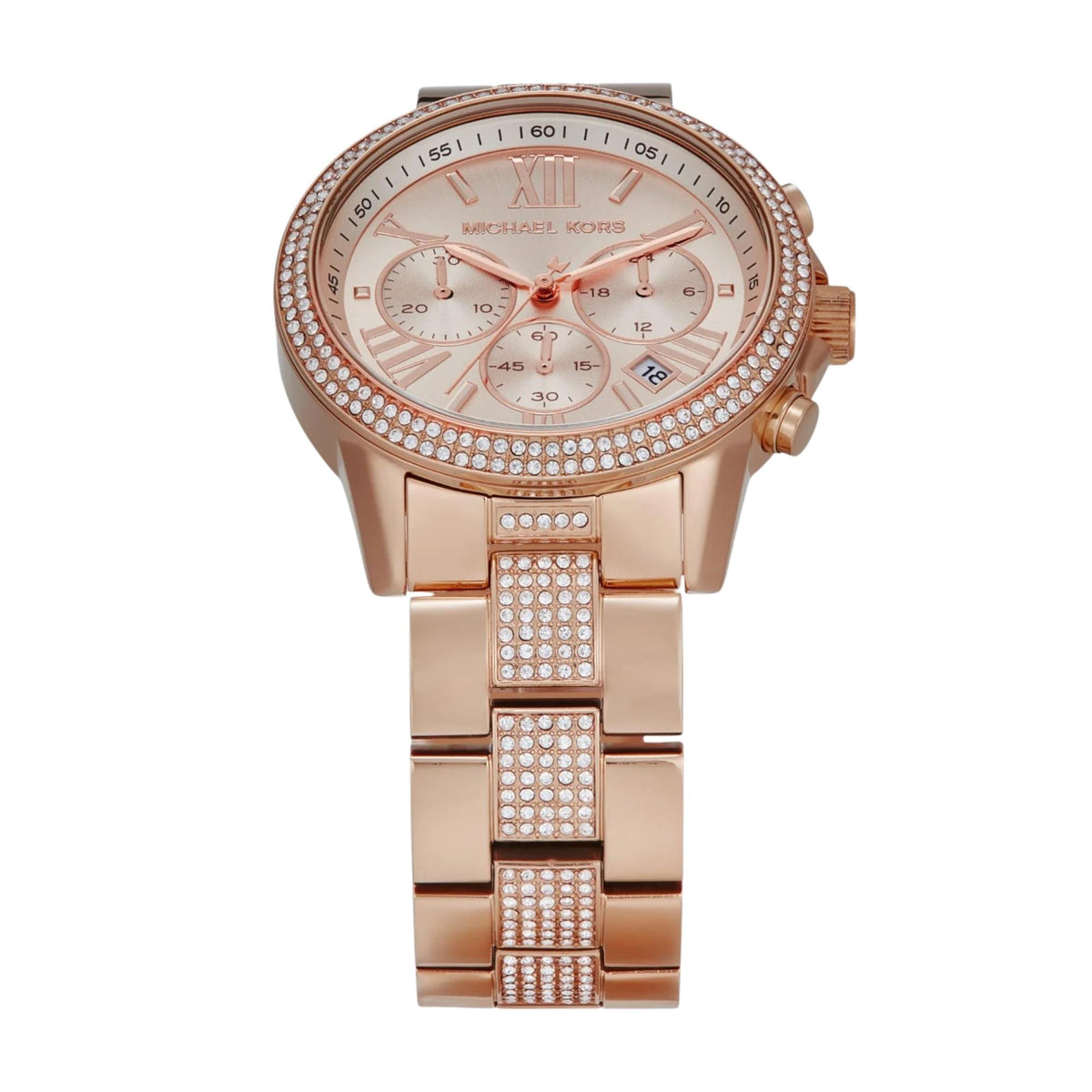 Michael Kors Brynn 40mm Chronograph Rose Gold Dial Rose Gold-Tone Steel Ladies Quartz Watch MK7505