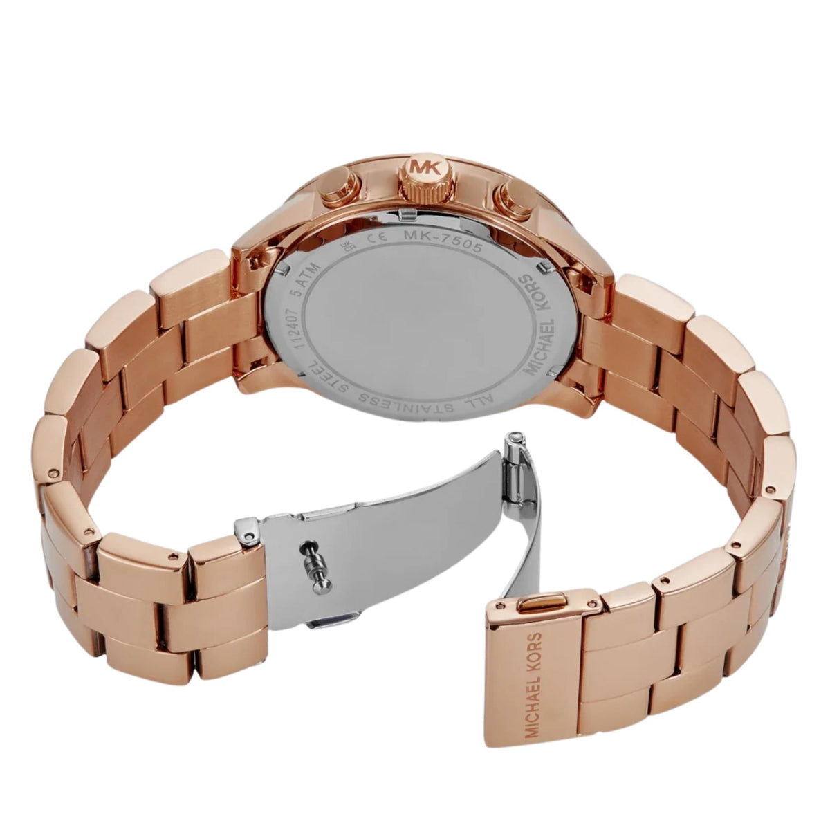 Michael Kors Brynn 40mm Chronograph Rose Gold Dial Rose Gold-Tone Steel Ladies Quartz Watch MK7505