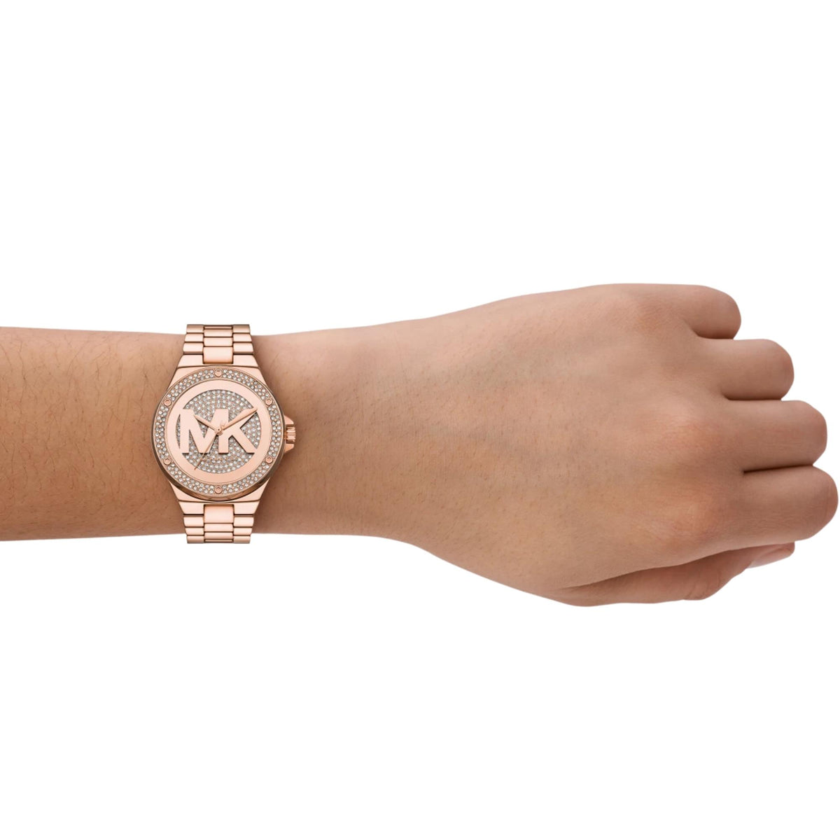 Michael Kors Lennox 37mm Rose Gold Dial Rose Gold-Tone Steel Ladies Quartz Watch MKO1221