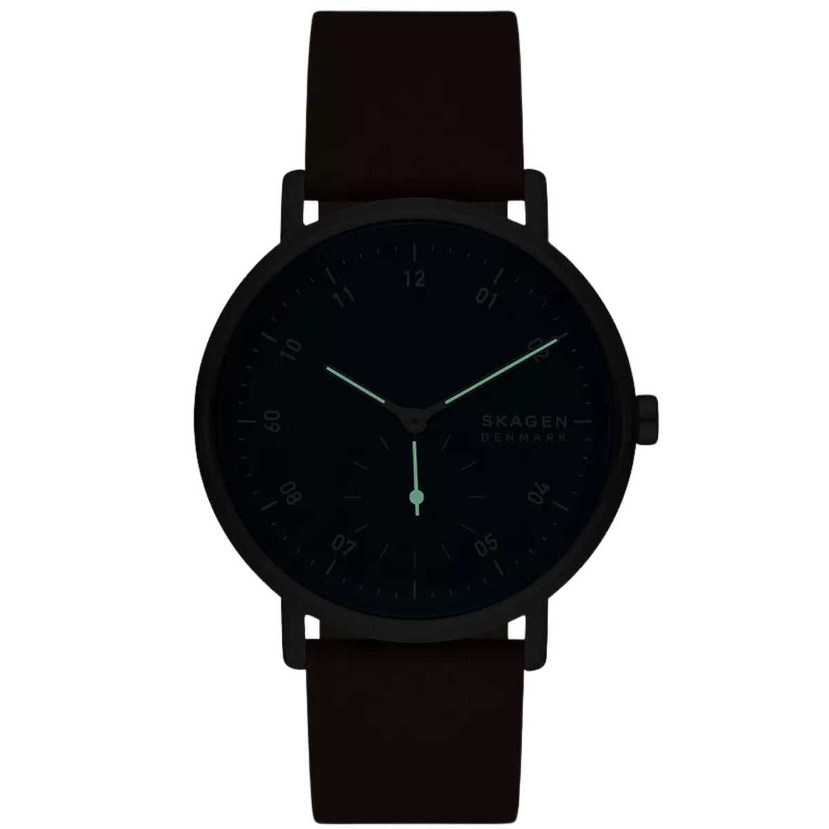 Skagen Kuppel 44mm Blue Dial Leather Mens Quartz Watch SKW6888