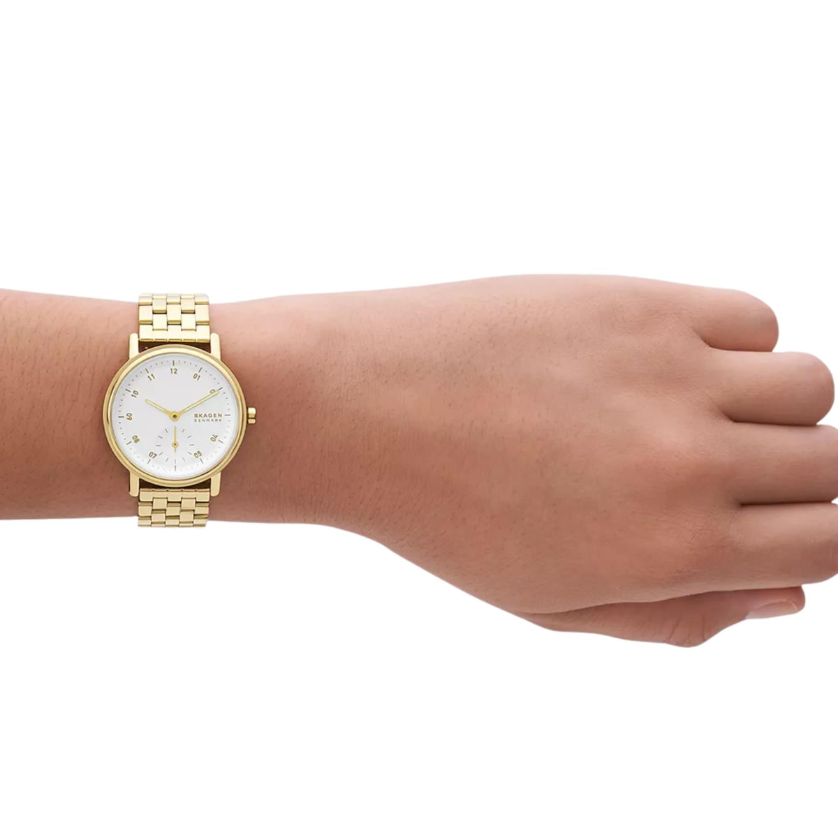 Skagen Kuppel Lille 32mm White Dial Yellow Gold-Tone Steel Ladies Quartz Watch SKW3102